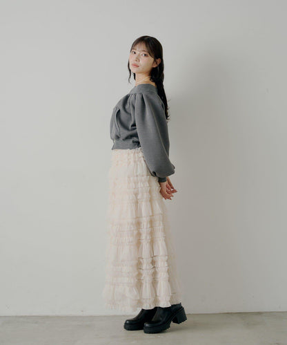 【SALON by Chico】蓬鬆網紗半身裙