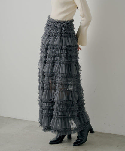 【SALON by Chico】蓬鬆網紗半身裙