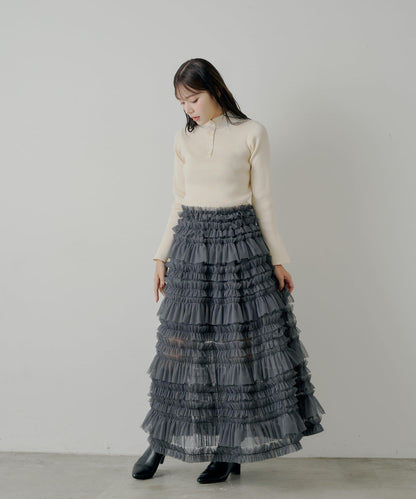 【SALON by Chico】蓬鬆網紗半身裙