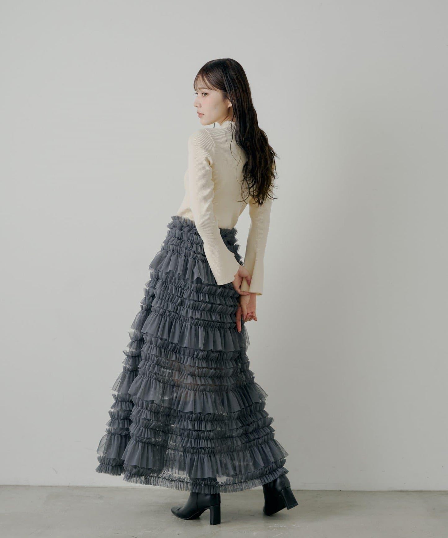 【SALON by Chico】蓬鬆網紗半身裙