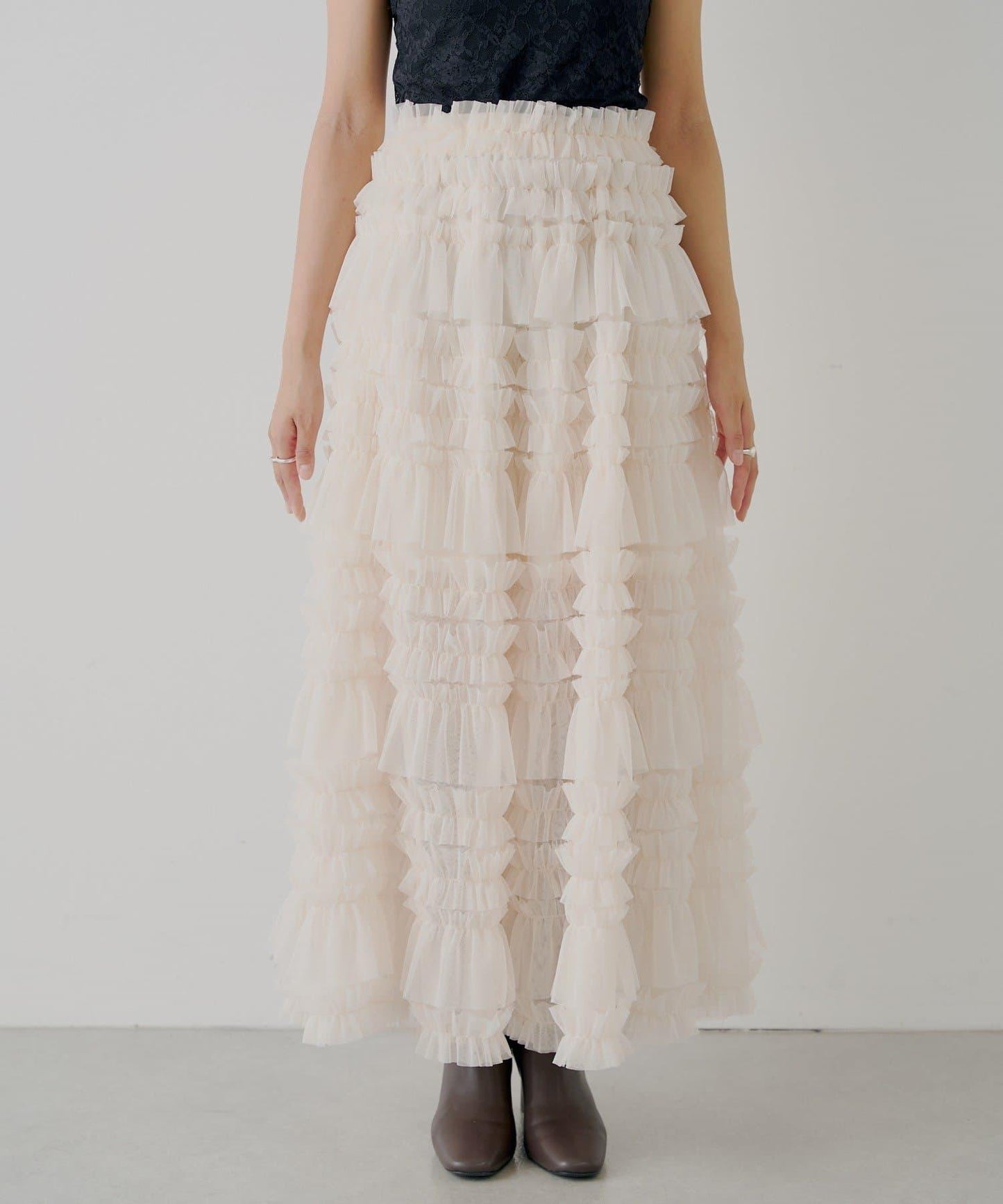 【SALON by Chico】蓬鬆網紗半身裙