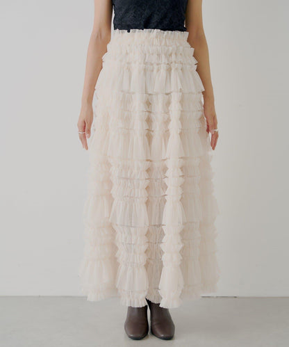 【SALON by Chico】蓬鬆網紗半身裙