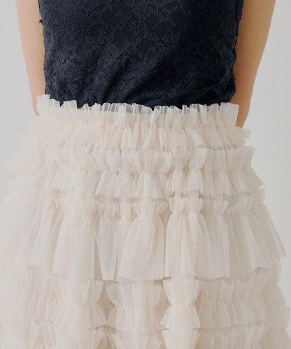 【SALON by Chico】蓬鬆網紗半身裙