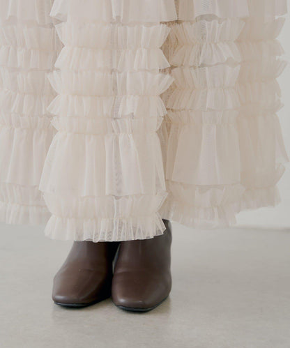 【SALON by Chico】蓬鬆網紗半身裙