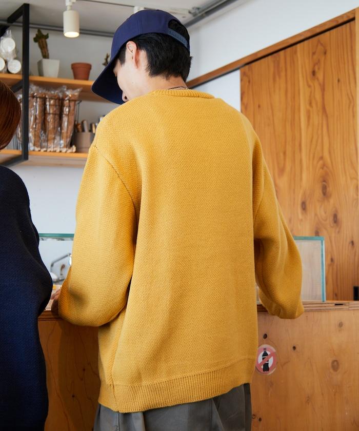 HOLIDAY ICECREAM×FREAK'S STORE/ホリデーアイスクリーム 特別款 寬鬆版型 提花 圓領 針織衫【限量】
