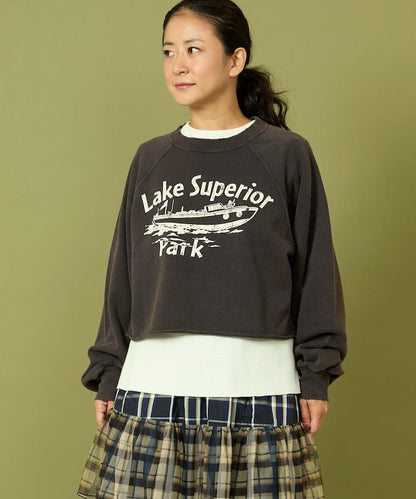 格蘭吉風格剪裁短款衛衣