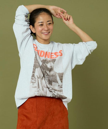 DOG PHOTO/狗狗照片印花長袖T恤