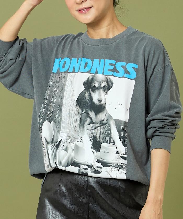 DOG PHOTO/狗狗照片印花長袖T恤