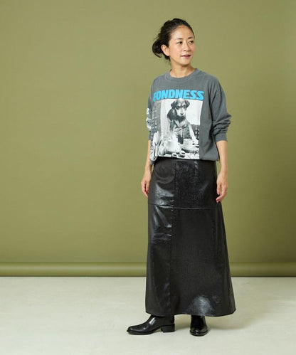 DOG PHOTO/狗狗照片印花長袖T恤