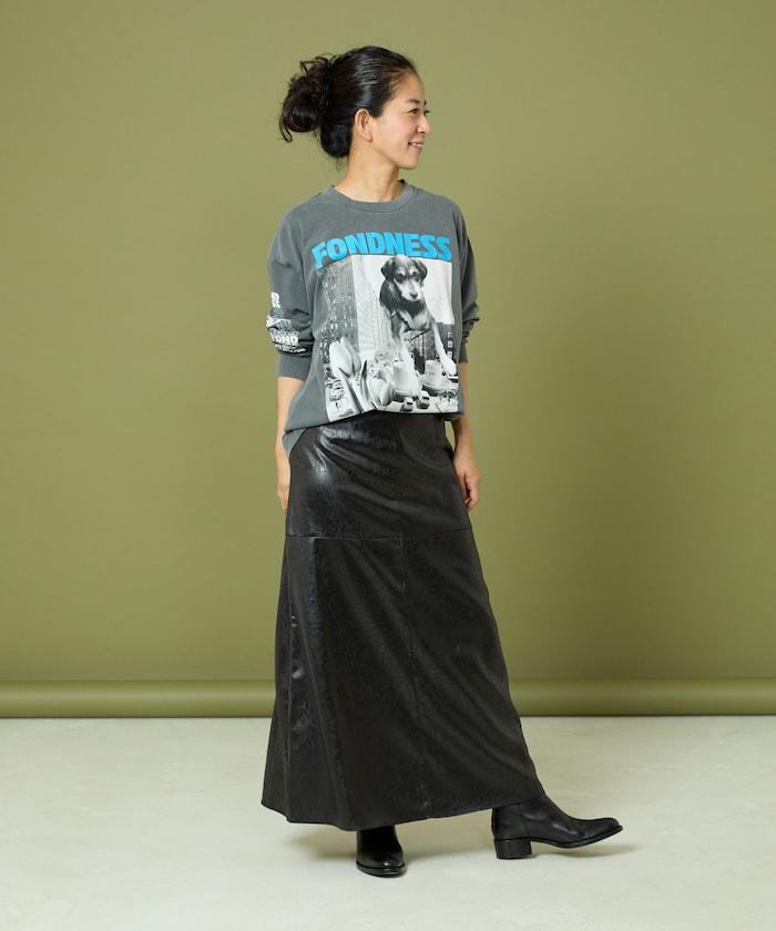 DOG PHOTO/狗狗照片印花長袖T恤