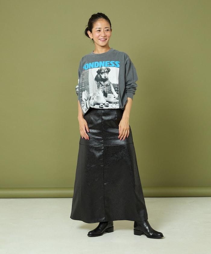 DOG PHOTO/狗狗照片印花長袖T恤