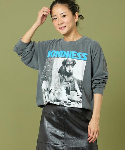 DOG PHOTO/狗狗照片印花長袖T恤