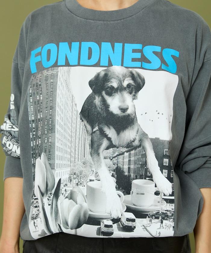 DOG PHOTO/狗狗照片印花長袖T恤