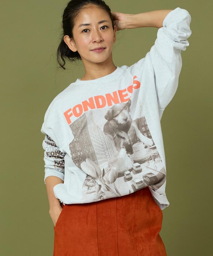 DOG PHOTO/狗狗照片印花長袖T恤