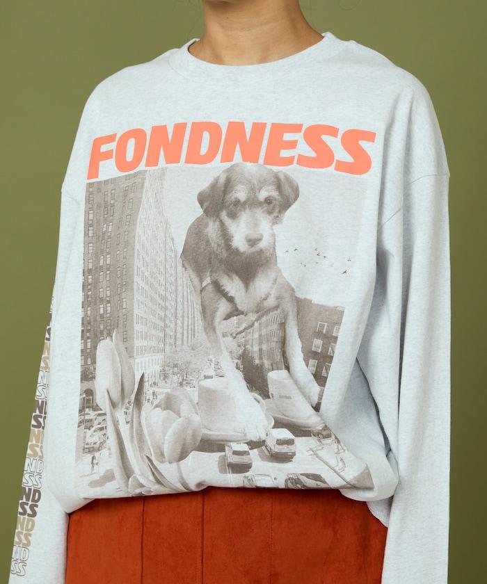 DOG PHOTO/狗狗照片印花長袖T恤