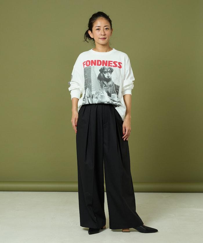 DOG PHOTO/狗狗照片印花長袖T恤