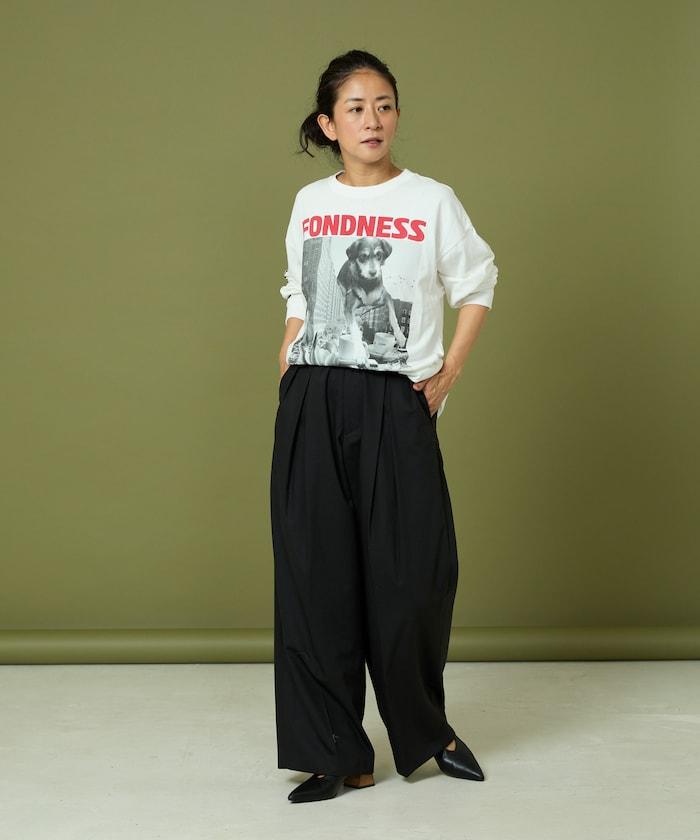 DOG PHOTO/狗狗照片印花長袖T恤