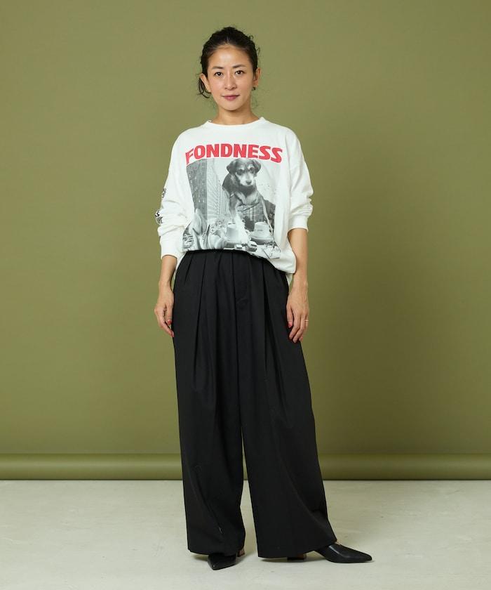 DOG PHOTO/狗狗照片印花長袖T恤