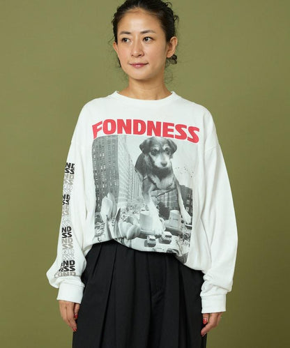 DOG PHOTO/狗狗照片印花長袖T恤