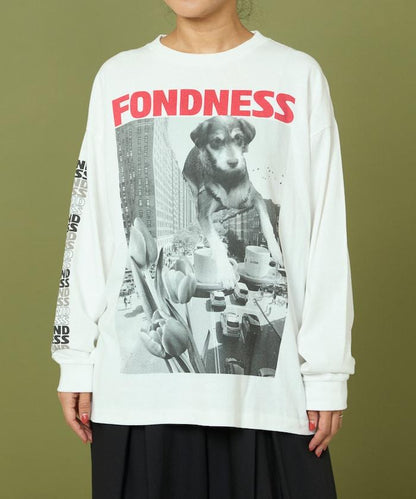 DOG PHOTO/狗狗照片印花長袖T恤