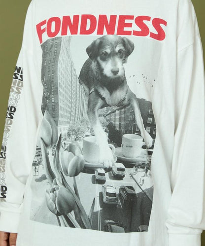 DOG PHOTO/狗狗照片印花長袖T恤