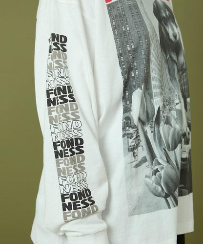 DOG PHOTO/狗狗照片印花長袖T恤