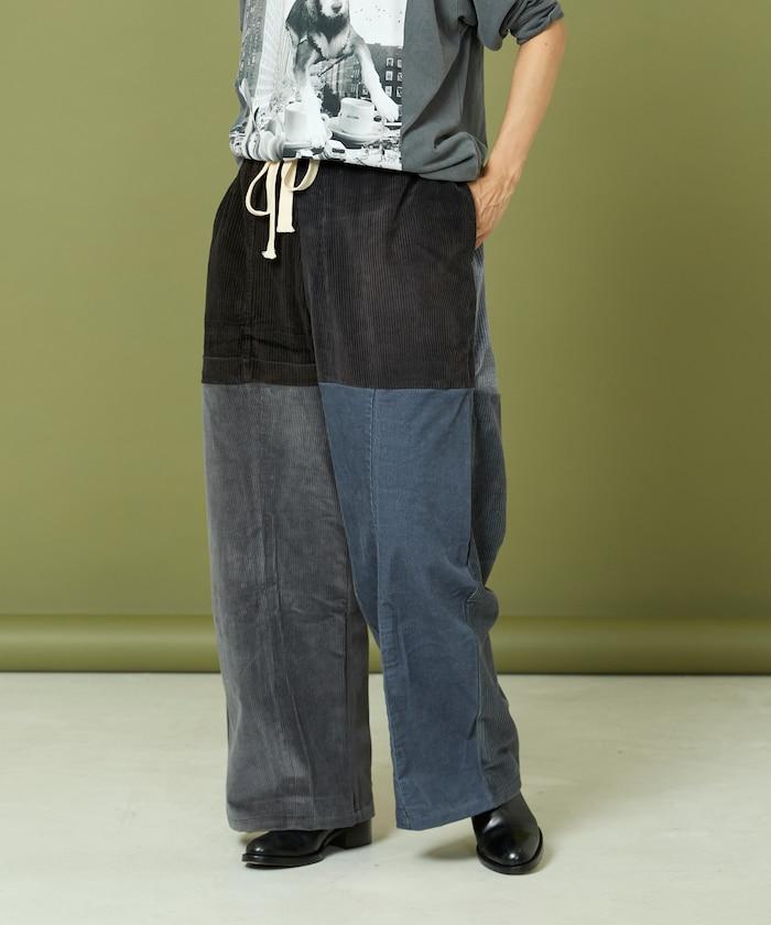 改良燈芯絨寬腿褲