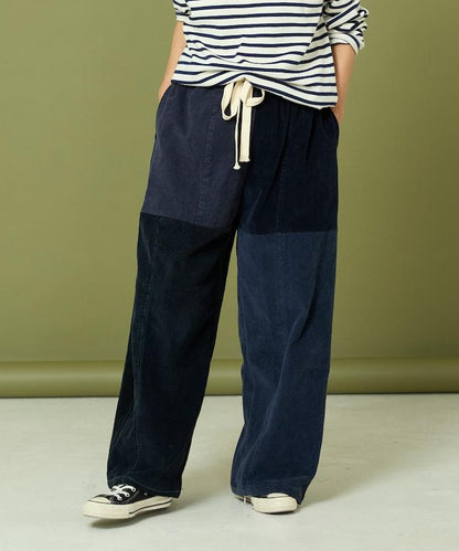改良燈芯絨寬腿褲