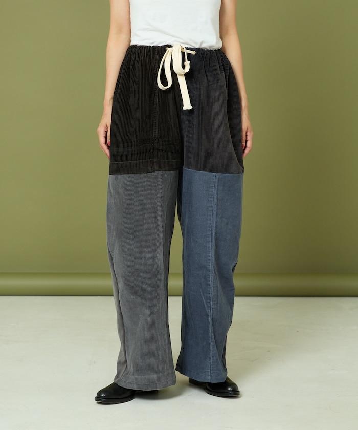 改良燈芯絨寬腿褲