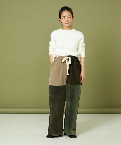 改良燈芯絨寬腿褲