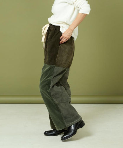改良燈芯絨寬腿褲