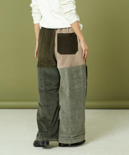 改良燈芯絨寬腿褲