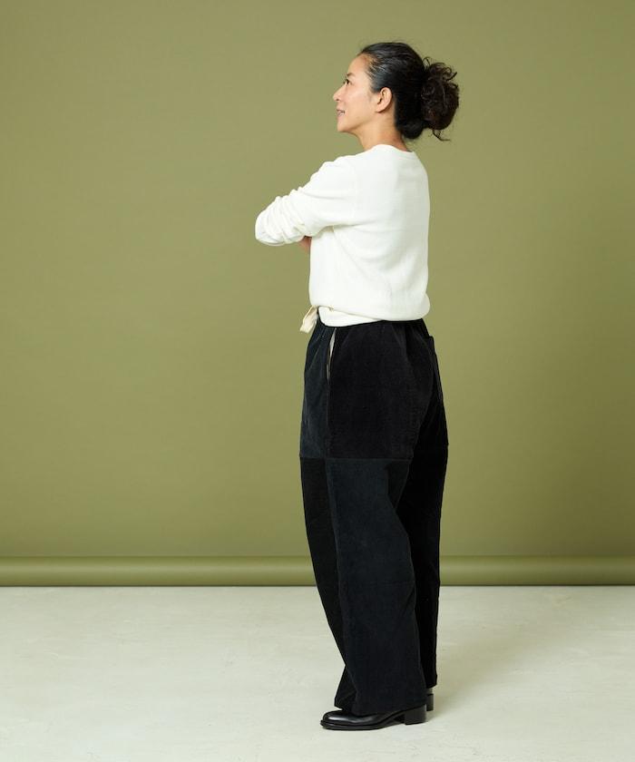 改良燈芯絨寬腿褲