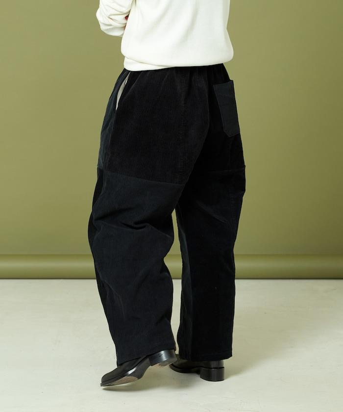 改良燈芯絨寬腿褲