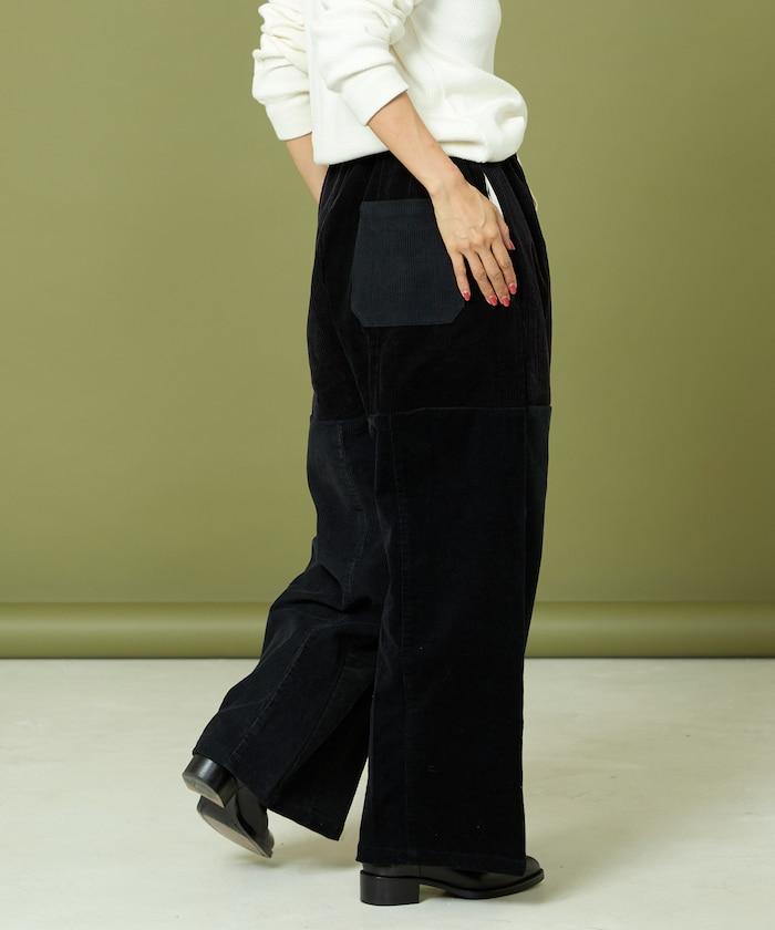 改良燈芯絨寬腿褲