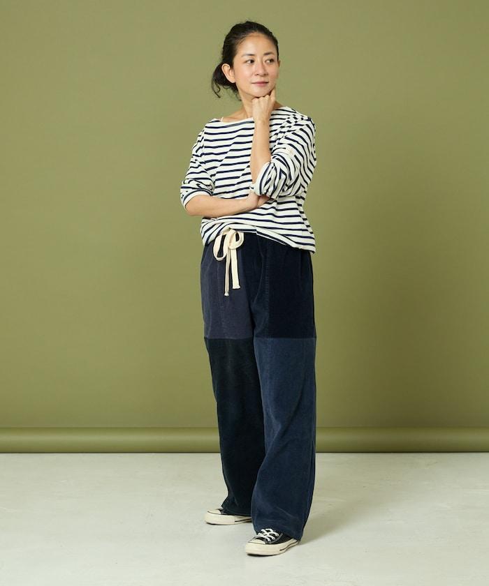 改良燈芯絨寬腿褲