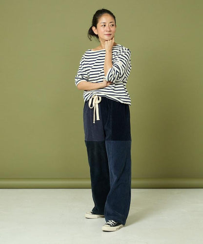 改良燈芯絨寬腿褲