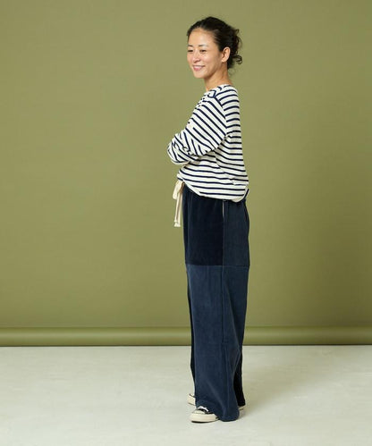 改良燈芯絨寬腿褲