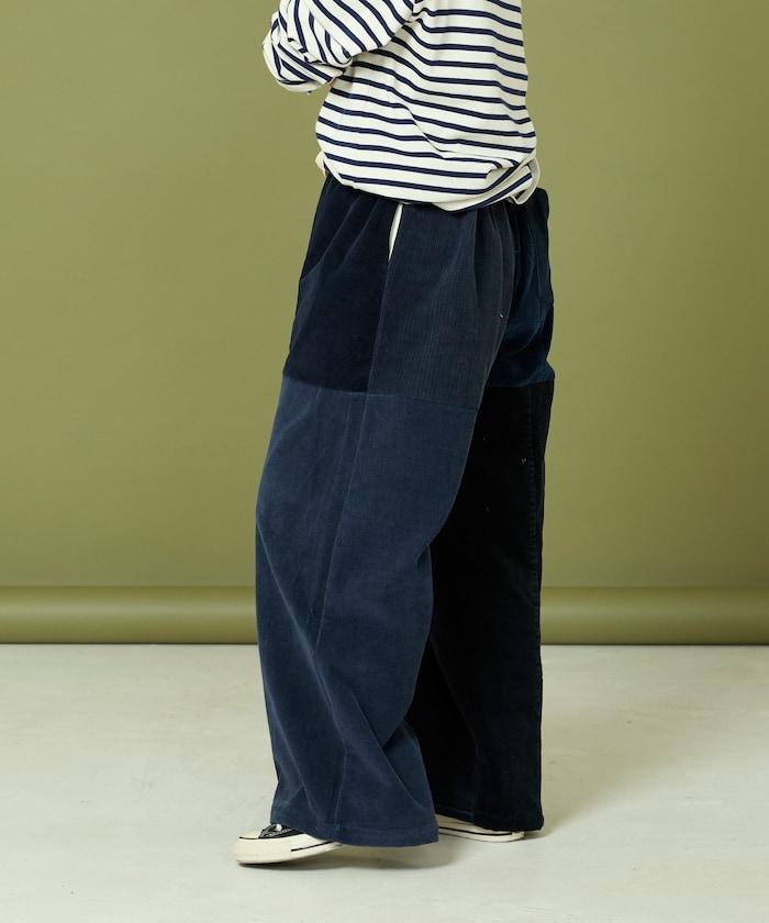 改良燈芯絨寬腿褲