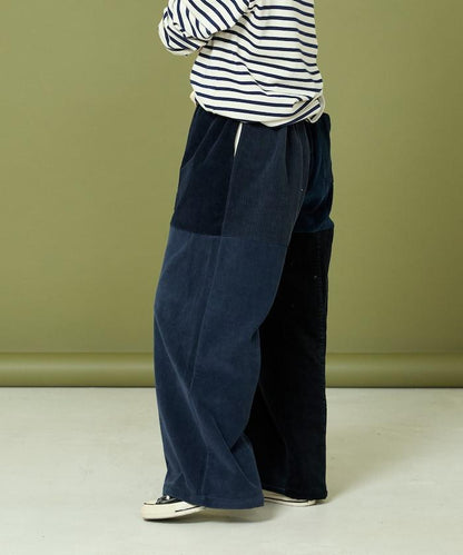 改良燈芯絨寬腿褲