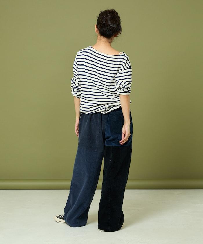 改良燈芯絨寬腿褲