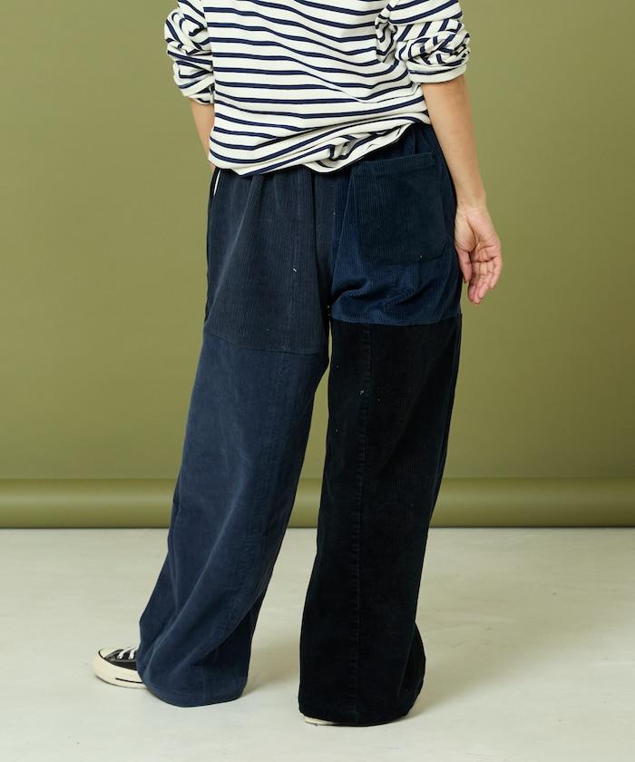 改良燈芯絨寬腿褲