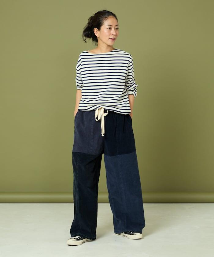 改良燈芯絨寬腿褲