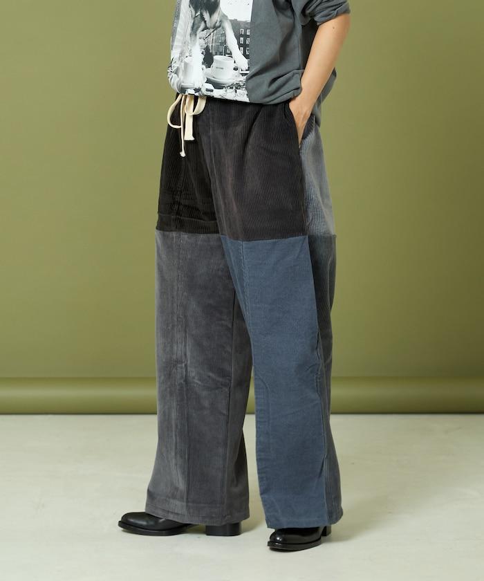 改良燈芯絨寬腿褲