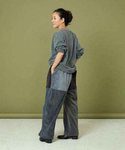 改良燈芯絨寬腿褲