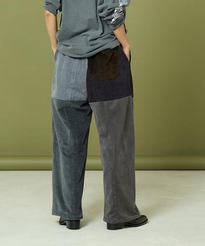 改良燈芯絨寬腿褲