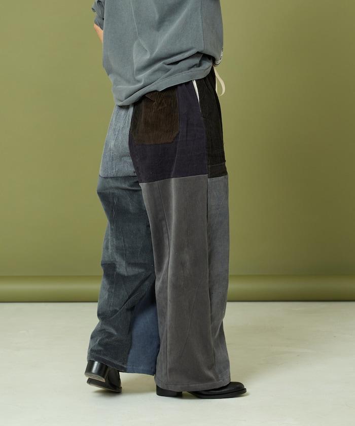 改良燈芯絨寬腿褲