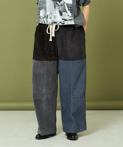 改良燈芯絨寬腿褲