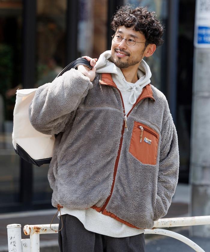 寬鬆版型 單點標誌 可雙面穿 尼龍羊羔絨夾克