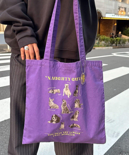 【SOUNDSGOOOOD】犬印花掛飾帶手提包